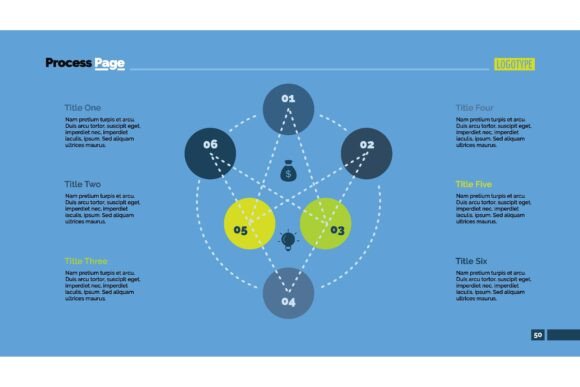 Download Six Elements Flowchart Slide Template. B - Chart Collection