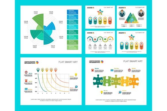 Download Colorful Infograph Charts Set. Business - Chart Collection
