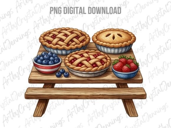 Download Patriotic Picnic Pie Clipart PNG - Pie Collection