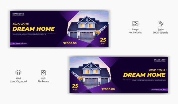 Download Real Estate Rent Sale Facebook Cover - Estate Collection