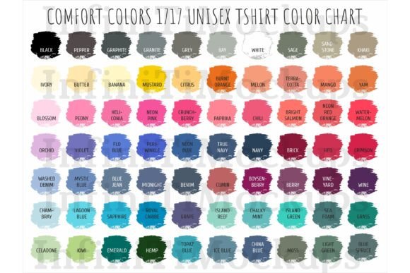 Download Comfort Colors 1717 Color Chart - Chart Collection