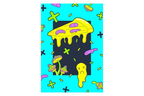 Download Psychedelic Poster in Retro Hippie Style - Pie Collection