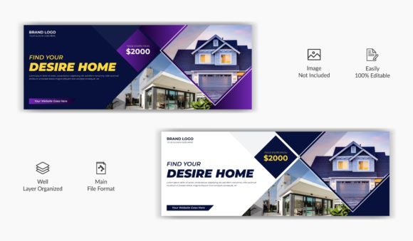 Download Real Estate Rent Sale Facebook Cover - Estate Collection