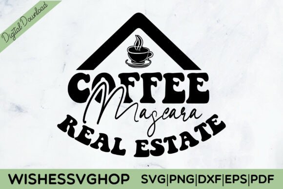 Download Coffee Mascara Real Estate SVG PNG - Premium Resources