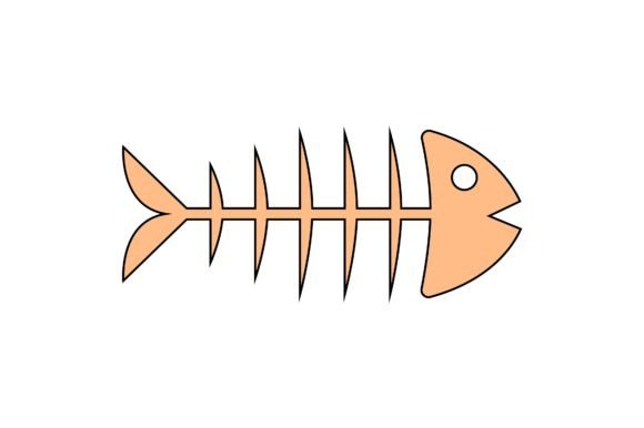 Download Halloween Icon Fishbone with Line - Fishbone Collection